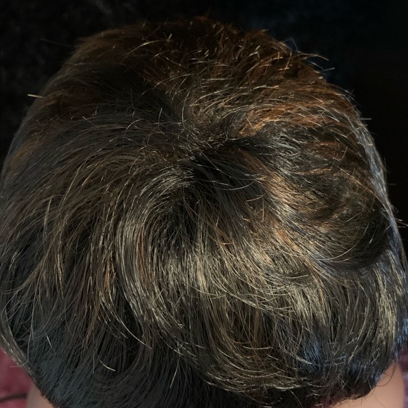 Short Auburn/Black Classic Synthetic Wig for Everyday or Events - Picture 3 of 5